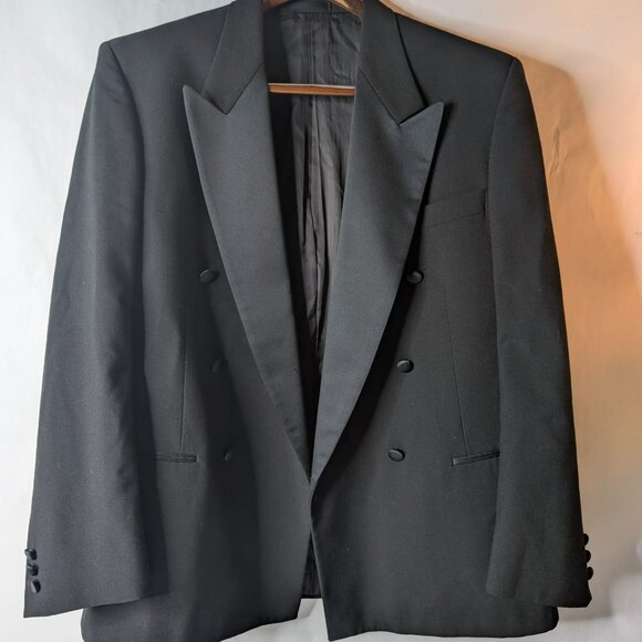 Black Pure Wool Givenchy Blazer Men's Size 46R - Picture 1 of 8